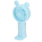 Mini Handheld Fan USB 1200mAh Battery Dual Drive Portable Handheld Fan Electric Small Fan Blue