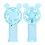 Mini Handheld Fan USB 1200mAh Battery Dual Drive Portable Handheld Fan Electric Small Fan Blue