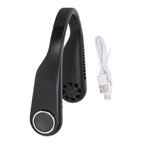 Hanging Neck Fan 3 Modes USB Charging 3600mAh Battery Adjustable Angle Mute Design Face Fan for Home Office Travel Black