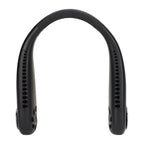 Hanging Neck Fan 3 Modes USB Charging 3600mAh Battery Adjustable Angle Mute Design Face Fan for Home Office Travel Black