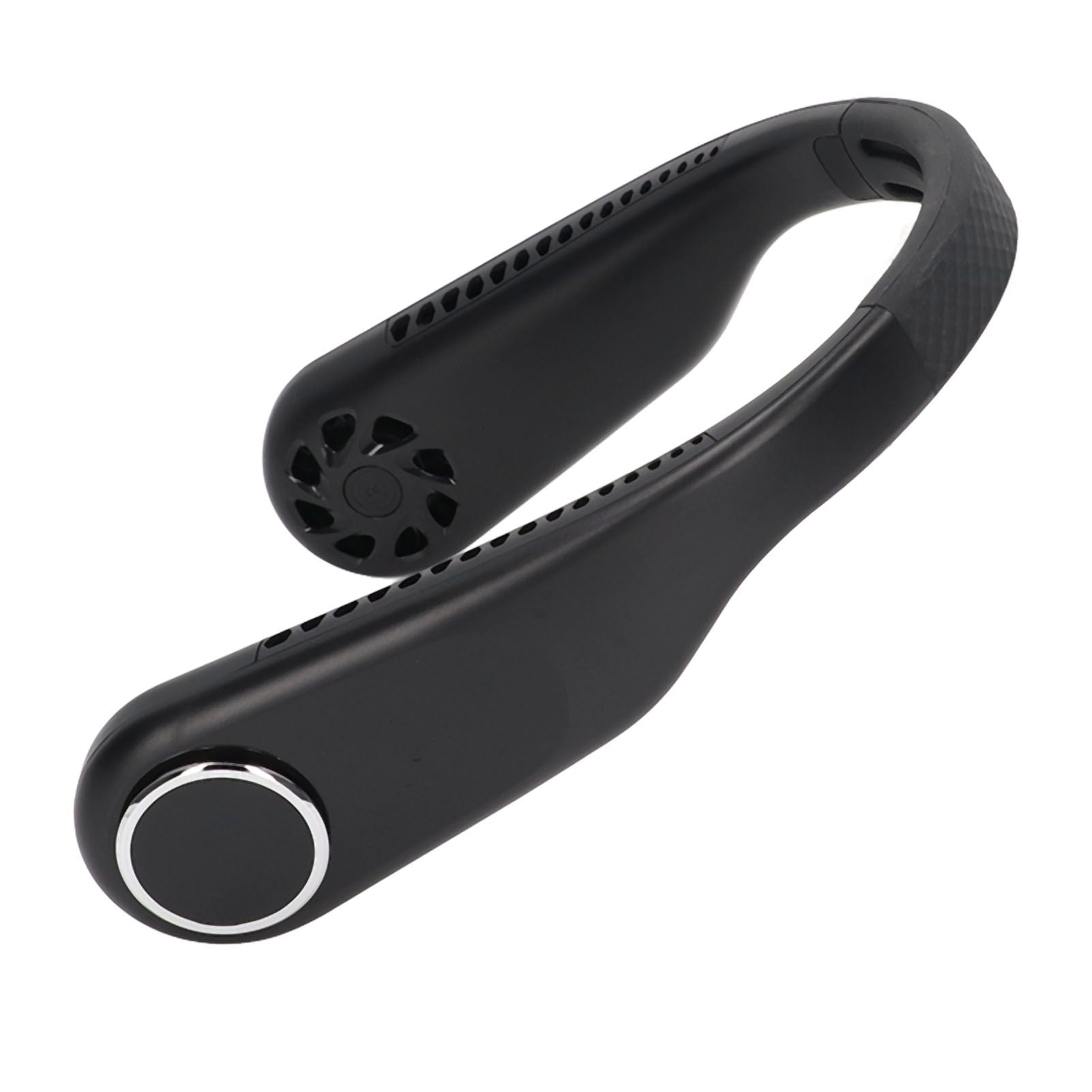Hanging Neck Fan 3 Modes USB Charging 3600mAh Battery Adjustable Angle Mute Design Face Fan for Home Office Travel Black