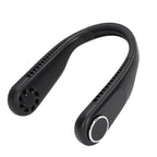 Hanging Neck Fan 3 Modes USB Charging 3600mAh Battery Adjustable Angle Mute Design Face Fan for Home Office Travel Black