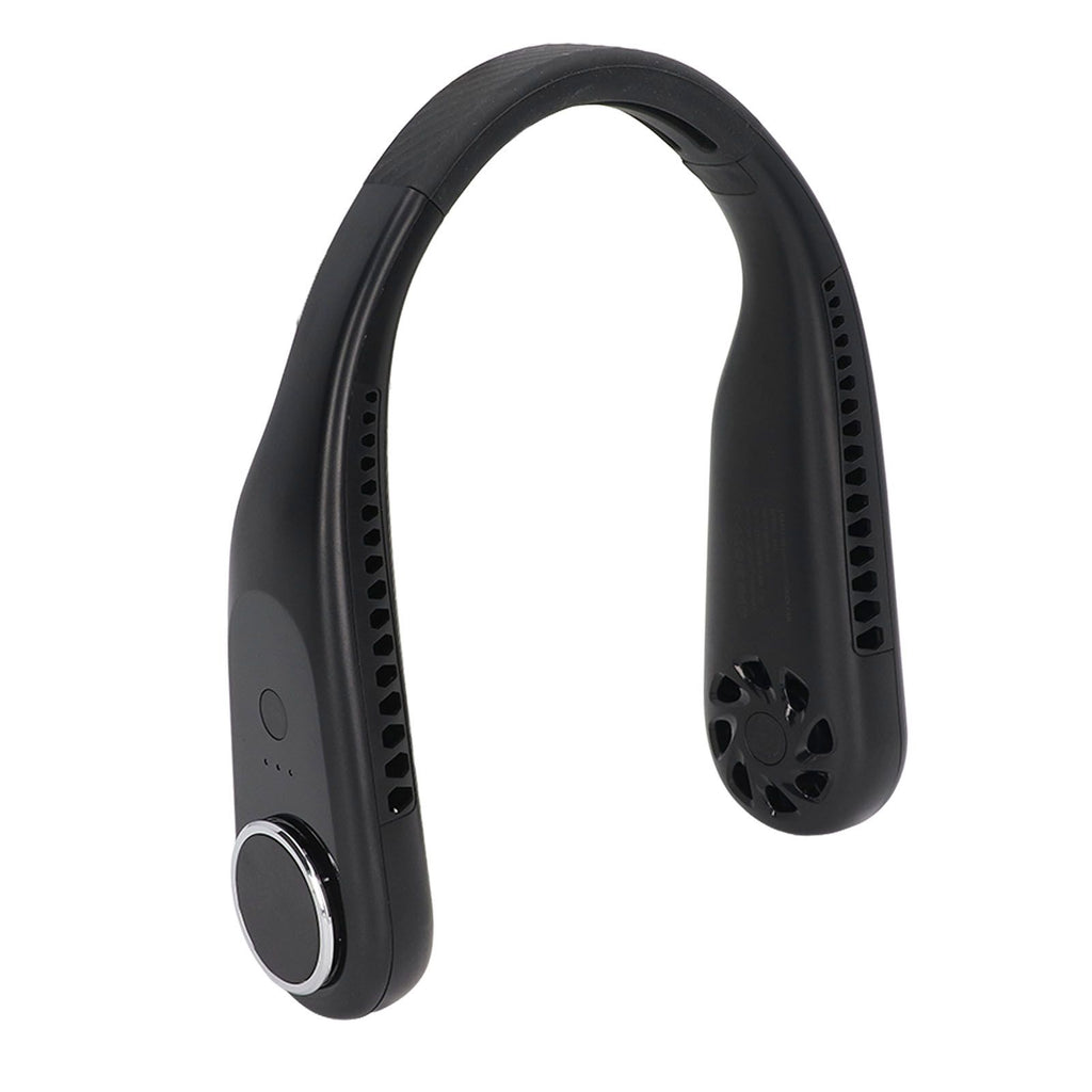 Hanging Neck Fan 3 Modes USB Charging 3600mAh Battery Adjustable Angle Mute Design Face Fan for Home Office Travel Black