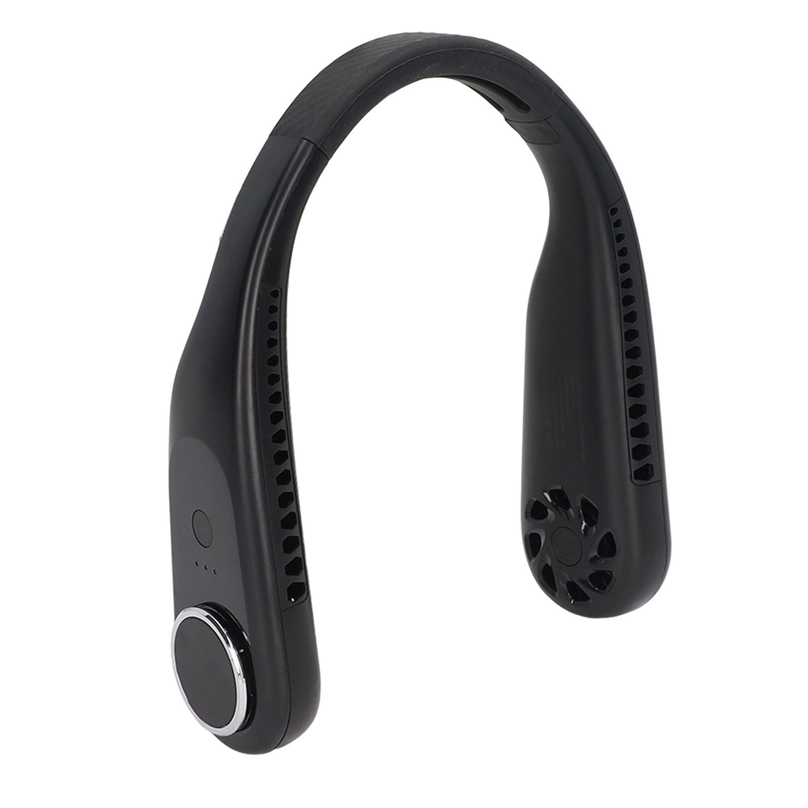 Hanging Neck Fan 3 Modes USB Charging 3600mAh Battery Adjustable Angle Mute Design Face Fan for Home Office Travel Black