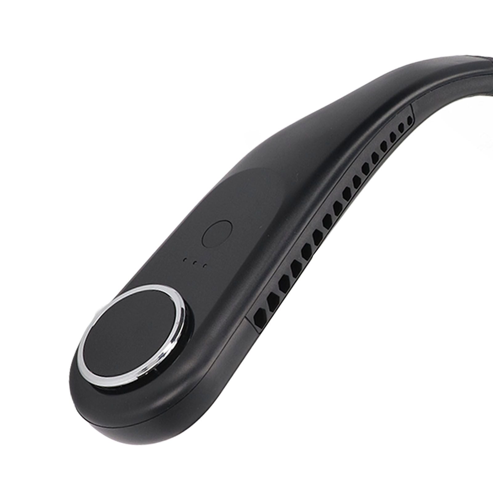 Hanging Neck Fan 3 Modes USB Charging 3600mAh Battery Adjustable Angle Mute Design Face Fan for Home Office Travel Black