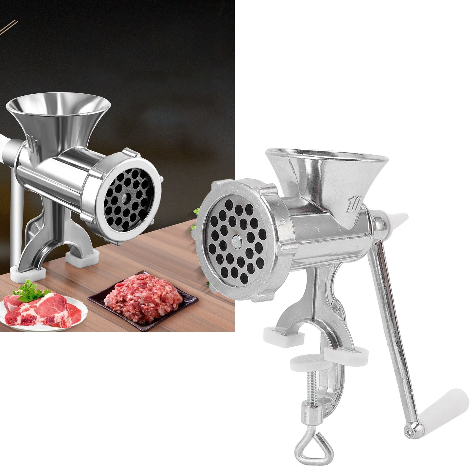 Meat Grinder Multifunctional Large Heavy Duty Home Aluminum Alloy Manual Meat Grinder Hand Crank Meat Sausage Filler
