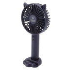 Hand Held Fan Portable USB Rechargeable Cute 3 Speed Wind Regulable ABS PC Battery Operated Fan for Travel Dark Blue