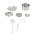 Stainless Steel Coffee Capsule Kit Reusable Filter Gasket Brush Spoon Powder Pressing Plate for EDG DG325