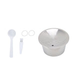 Stainless Steel Coffee Capsule Kit Reusable Filter Gasket Brush Spoon Powder Pressing Plate for EDG DG325