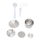 Stainless Steel Coffee Capsule Kit Reusable Filter Gasket Brush Spoon Powder Pressing Plate for EDG DG325