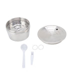 Stainless Steel Coffee Capsule Kit Reusable Filter Gasket Brush Spoon Powder Pressing Plate for EDG DG325