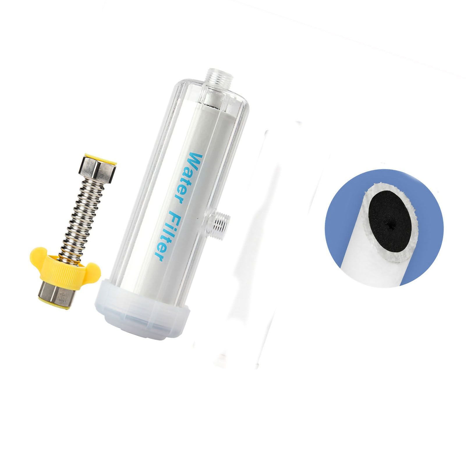 Shower Water Filter Efficient Activated Carbon Healthy Skin Care Shower Water Filter for Bathing Bath Filter (Cotton Carbon Composite Filter)