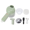 Garlic Chopper Handheld USB Charging Open Feeding Port Waterproof Body Stainless Steel Blade Food Chopper