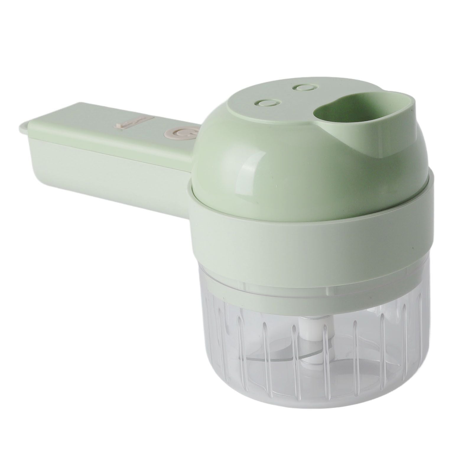Garlic Chopper Handheld USB Charging Open Feeding Port Waterproof Body Stainless Steel Blade Food Chopper