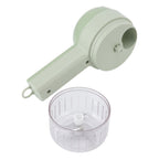 Garlic Chopper Handheld USB Charging Open Feeding Port Waterproof Body Stainless Steel Blade Food Chopper