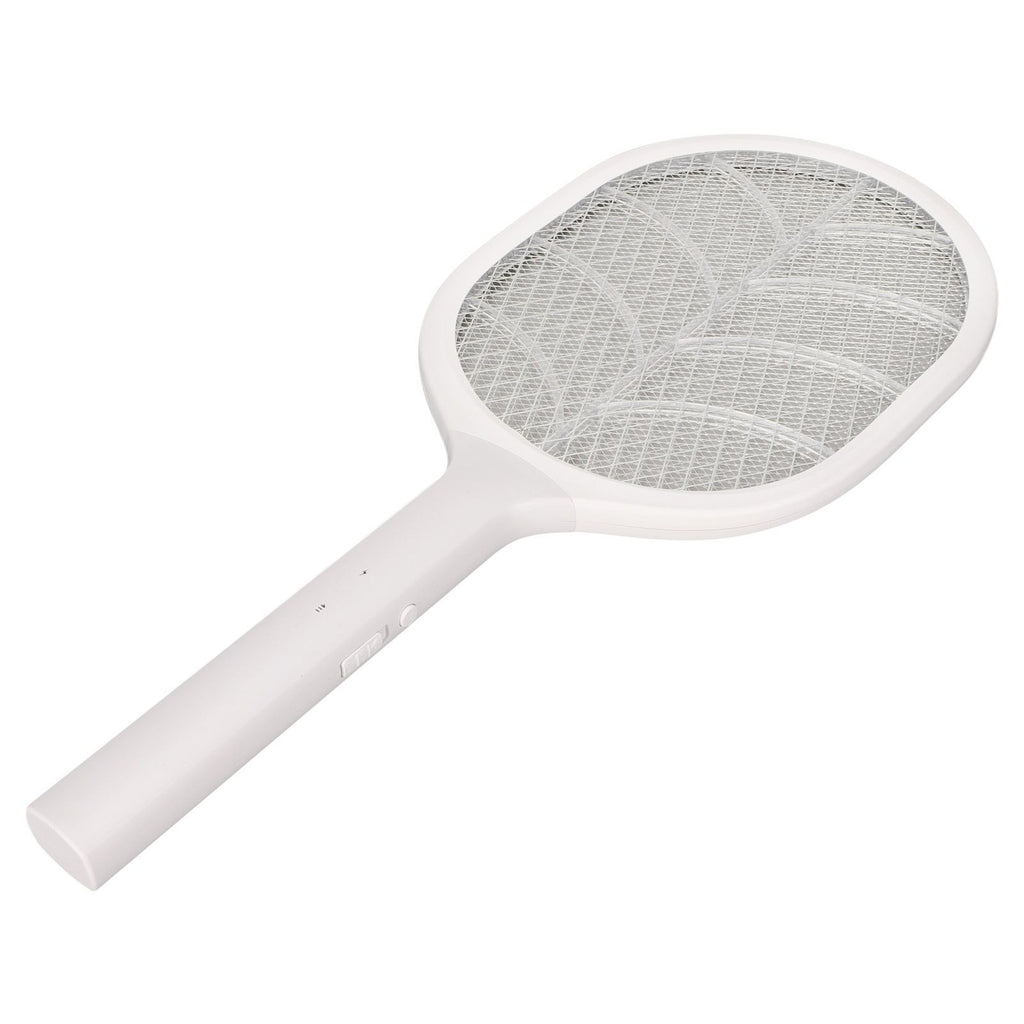 Electric Fly Swatter USB Charging Purple Light 3 Layers Safety Net Mosquito Swatter Racket with Base