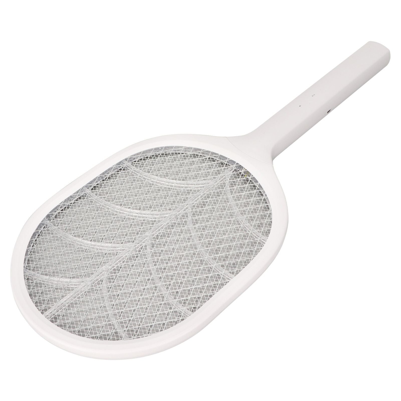 Electric Fly Swatter USB Charging Purple Light 3 Layers Safety Net Mosquito Swatter Racket with Base