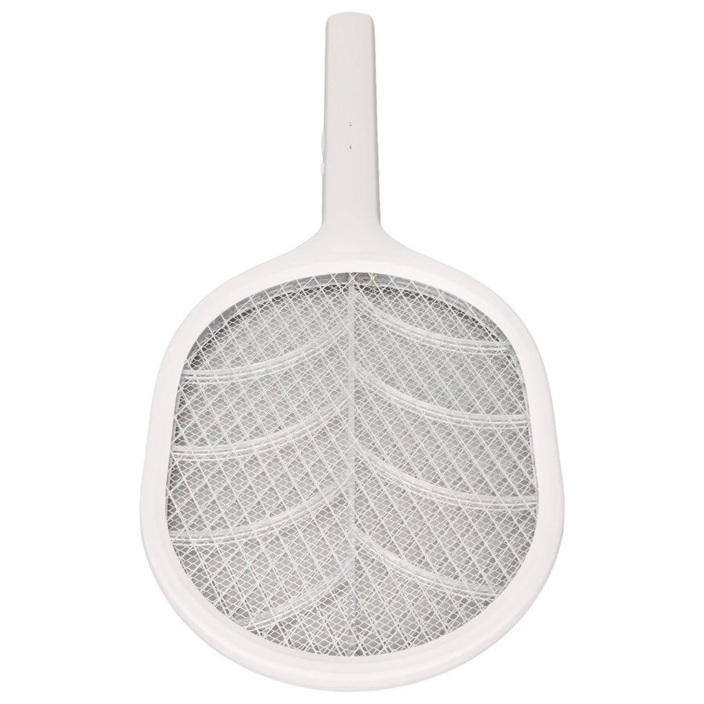 Electric Fly Swatter USB Charging Purple Light 3 Layers Safety Net Mosquito Swatter Racket with Base