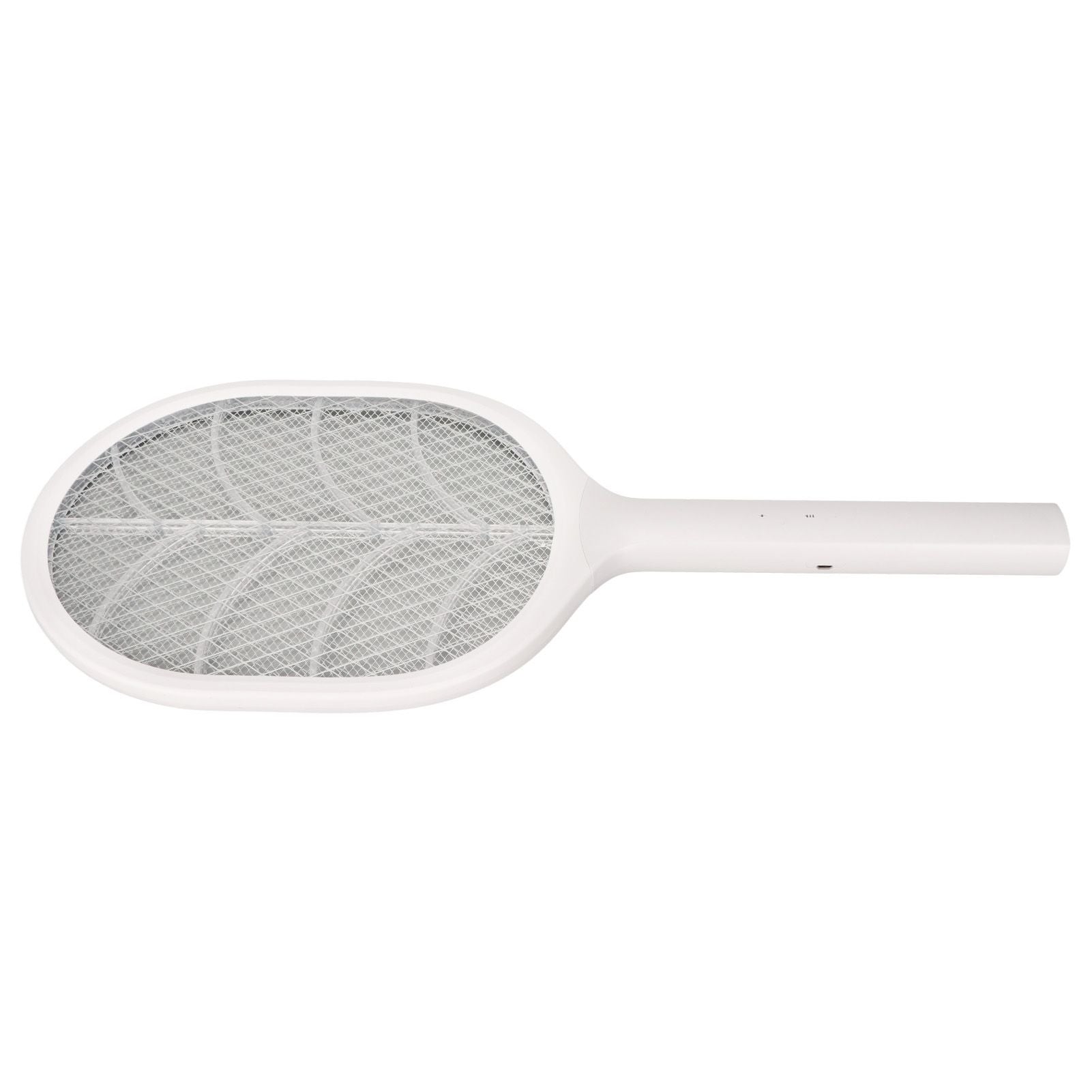 Electric Fly Swatter USB Charging Purple Light 3 Layers Safety Net Mosquito Swatter Racket with Base