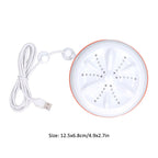 27W Mini Ultrasonic Washer USB 50 Seconds Reverse Clean Circle 30mins Self Power Off Turbine Wash Machine for Home