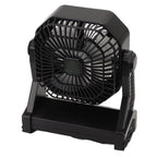 Camping Fan with LED Lantern 4 Levels 270 Degree Pivot Large Air Volume USB Rechargeable Outdoor Tent Fan with Light Hook Black