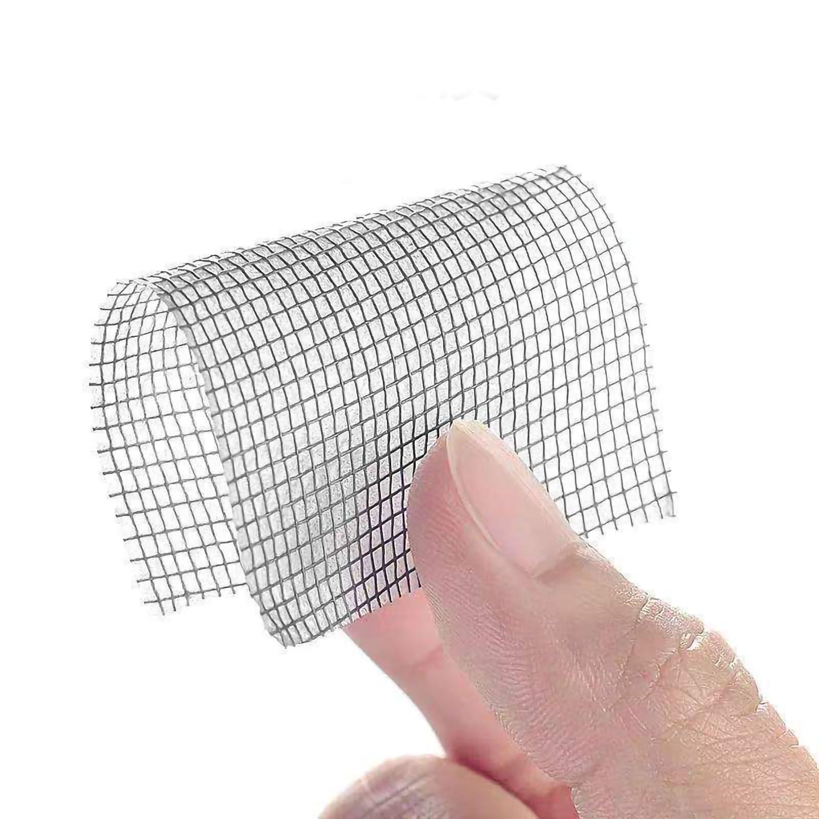 Window Screen Repair Fill Hole Self Adhesive Fine Mesh Screen Tape Mesh Repair for Mosquito Repellent 5cmx2m/2.0x78.7in Black