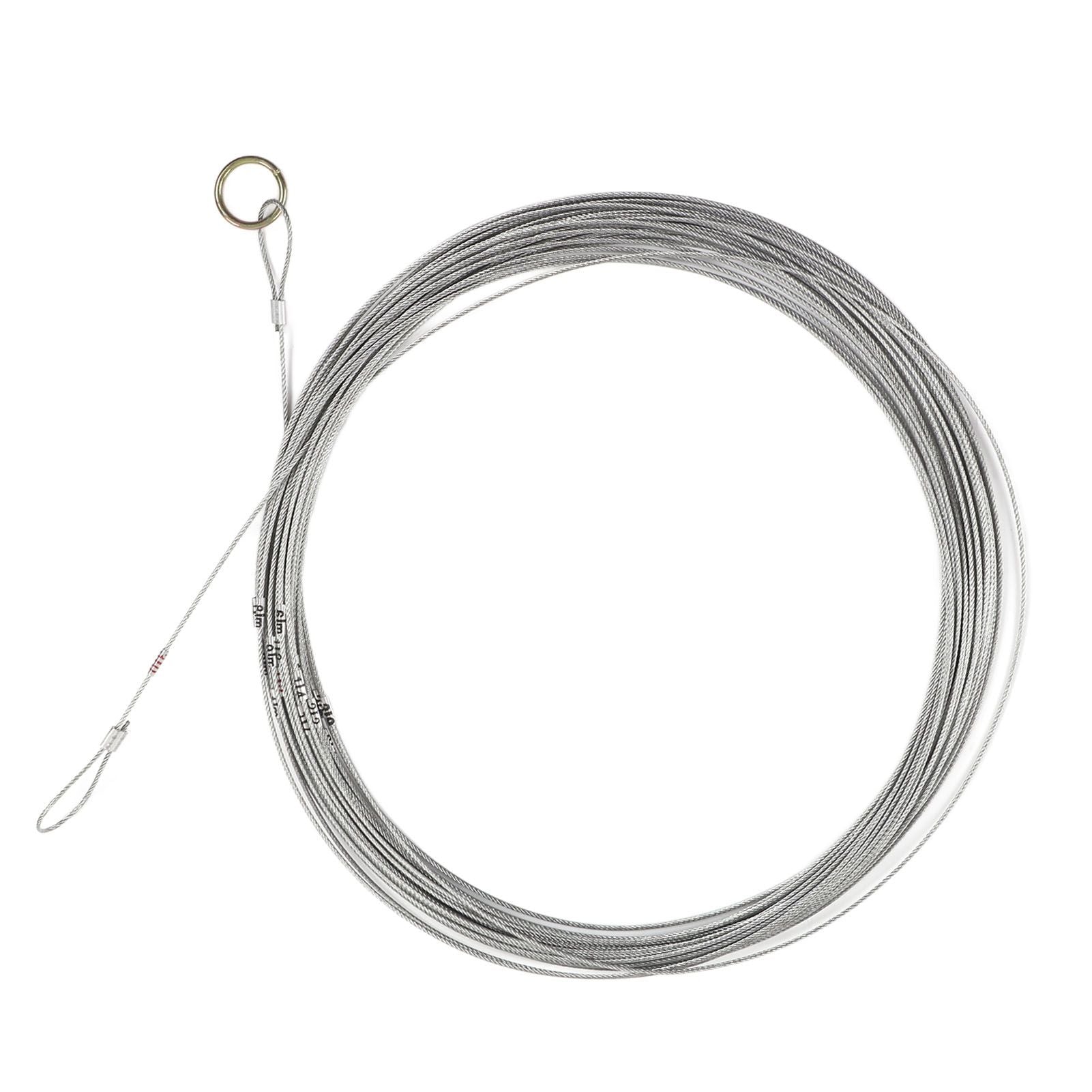 Steel Wire Measuring Rope Good Flexibility Sturdy Steel Rope Measuring Cord with Scale for Well Construction 30m/98.4ft