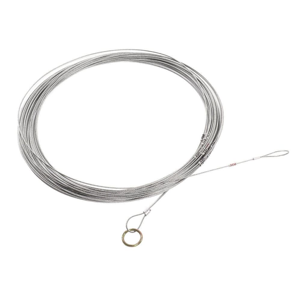 Steel Wire Measuring Rope Good Flexibility Sturdy Steel Rope Measuring Cord with Scale for Well Construction 30m/98.4ft