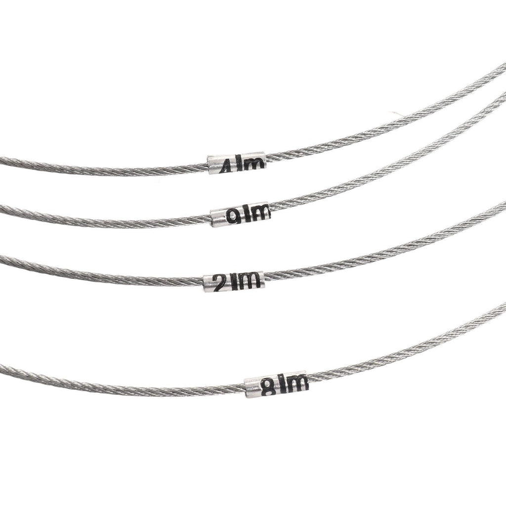 Steel Wire Measuring Rope Good Flexibility Sturdy Steel Rope Measuring Cord with Scale for Well Construction 30m/98.4ft