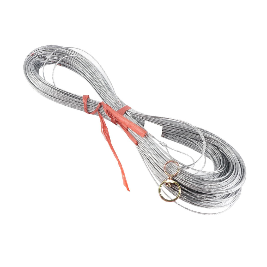 Steel Wire Measuring Rope Good Flexibility Sturdy Steel Rope Measuring Cord with Scale for Well Construction 100m/328.1ft