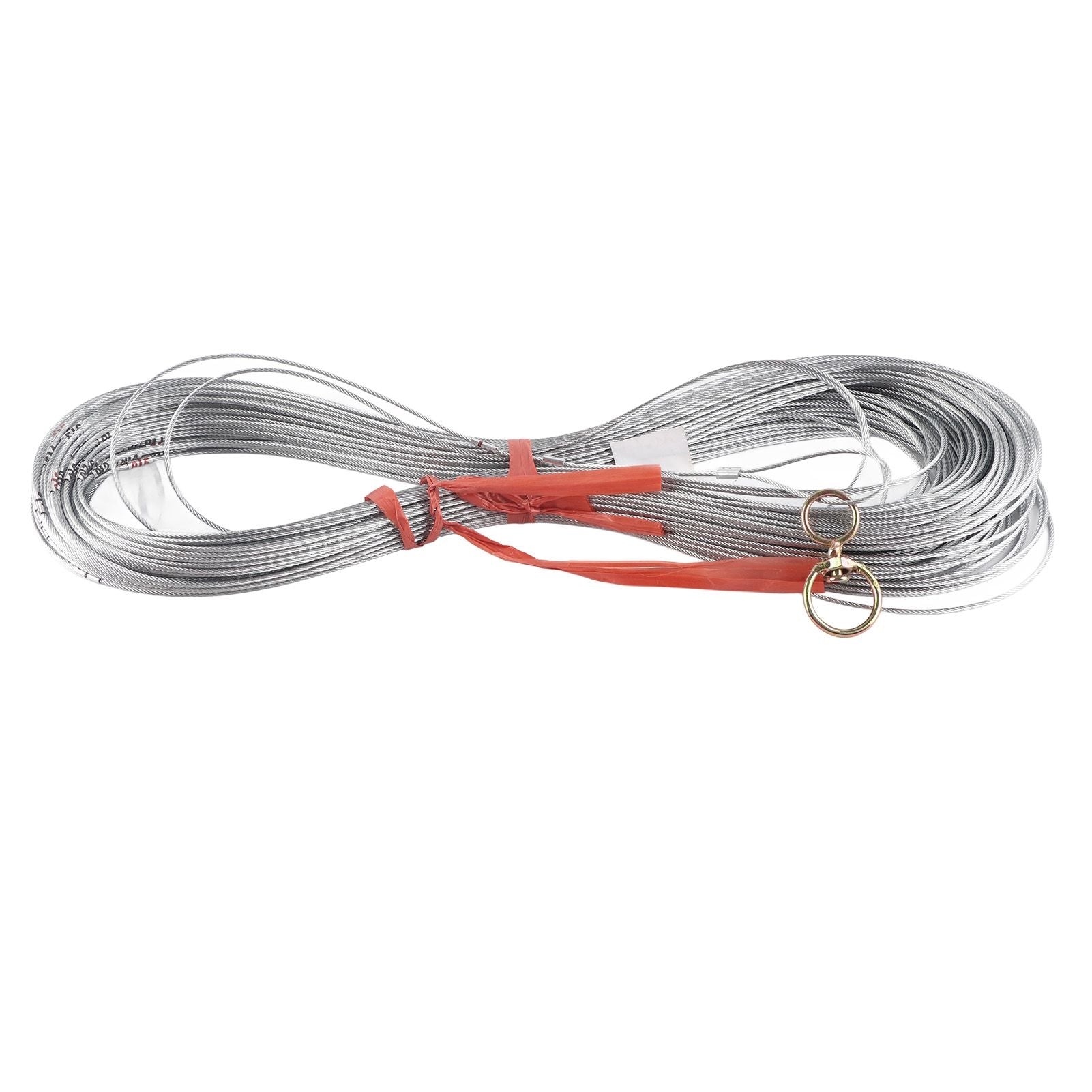 Steel Wire Measuring Rope Good Flexibility Sturdy Steel Rope Measuring Cord with Scale for Well Construction 100m/328.1ft