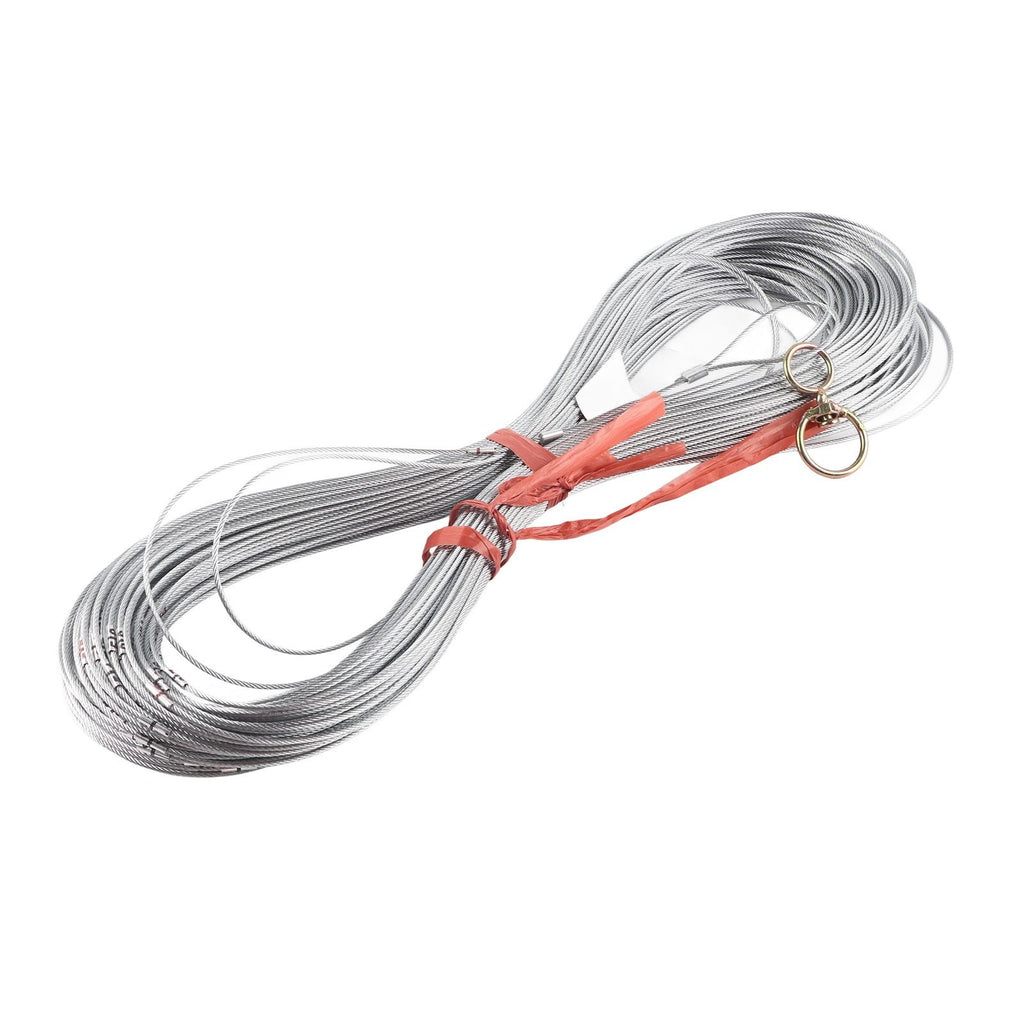 Steel Wire Measuring Rope Good Flexibility Sturdy Steel Rope Measuring Cord with Scale for Well Construction 100m/328.1ft