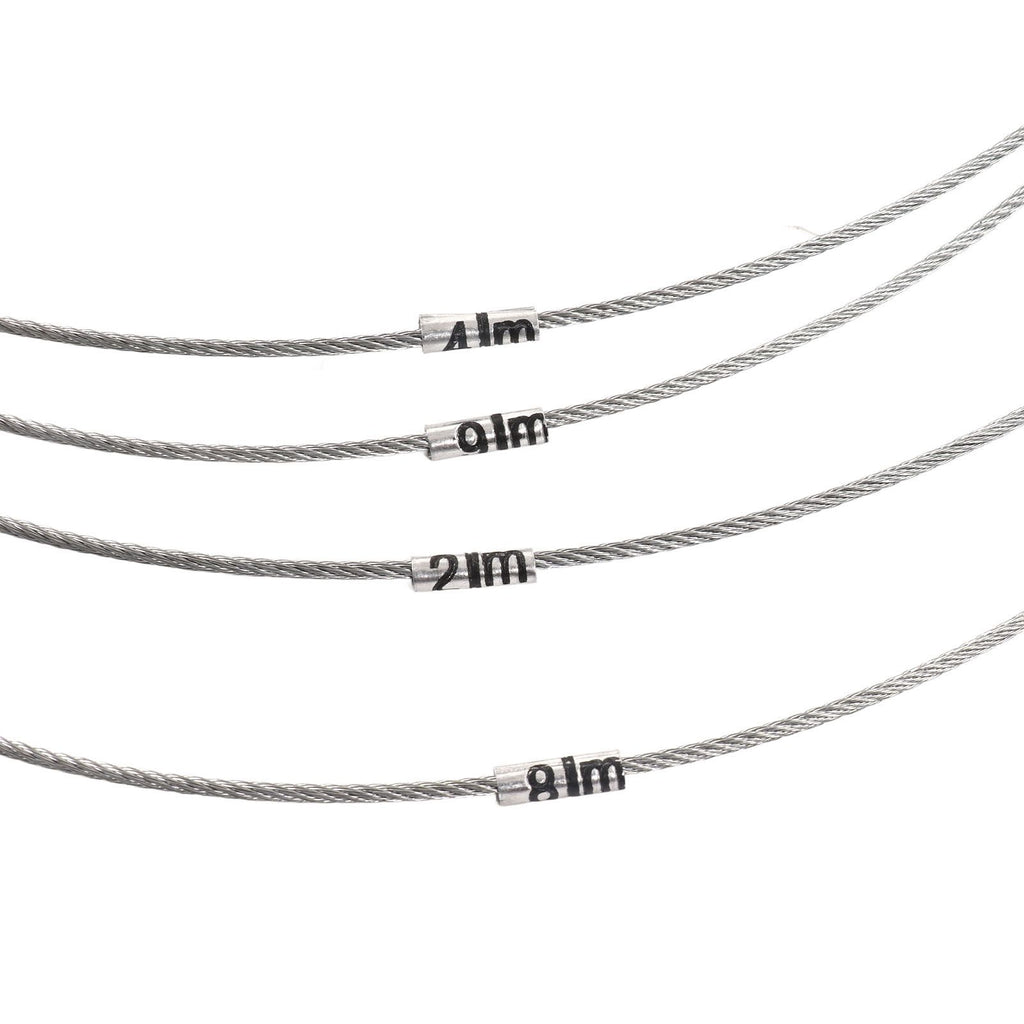 Steel Wire Measuring Rope Good Flexibility Sturdy Steel Rope Measuring Cord with Scale for Well Construction 100m/328.1ft
