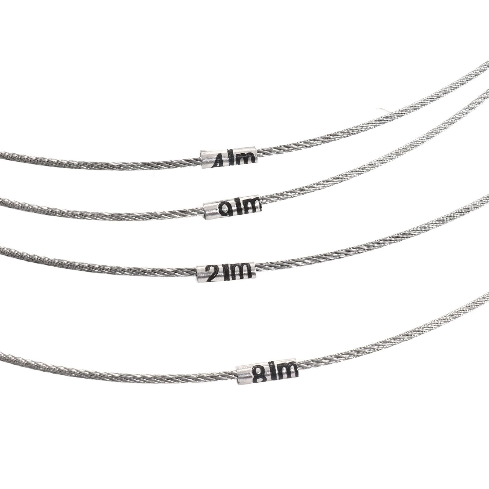 Steel Wire Measuring Rope Good Flexibility Sturdy Steel Rope Measuring Cord with Scale for Well Construction 100m/328.1ft