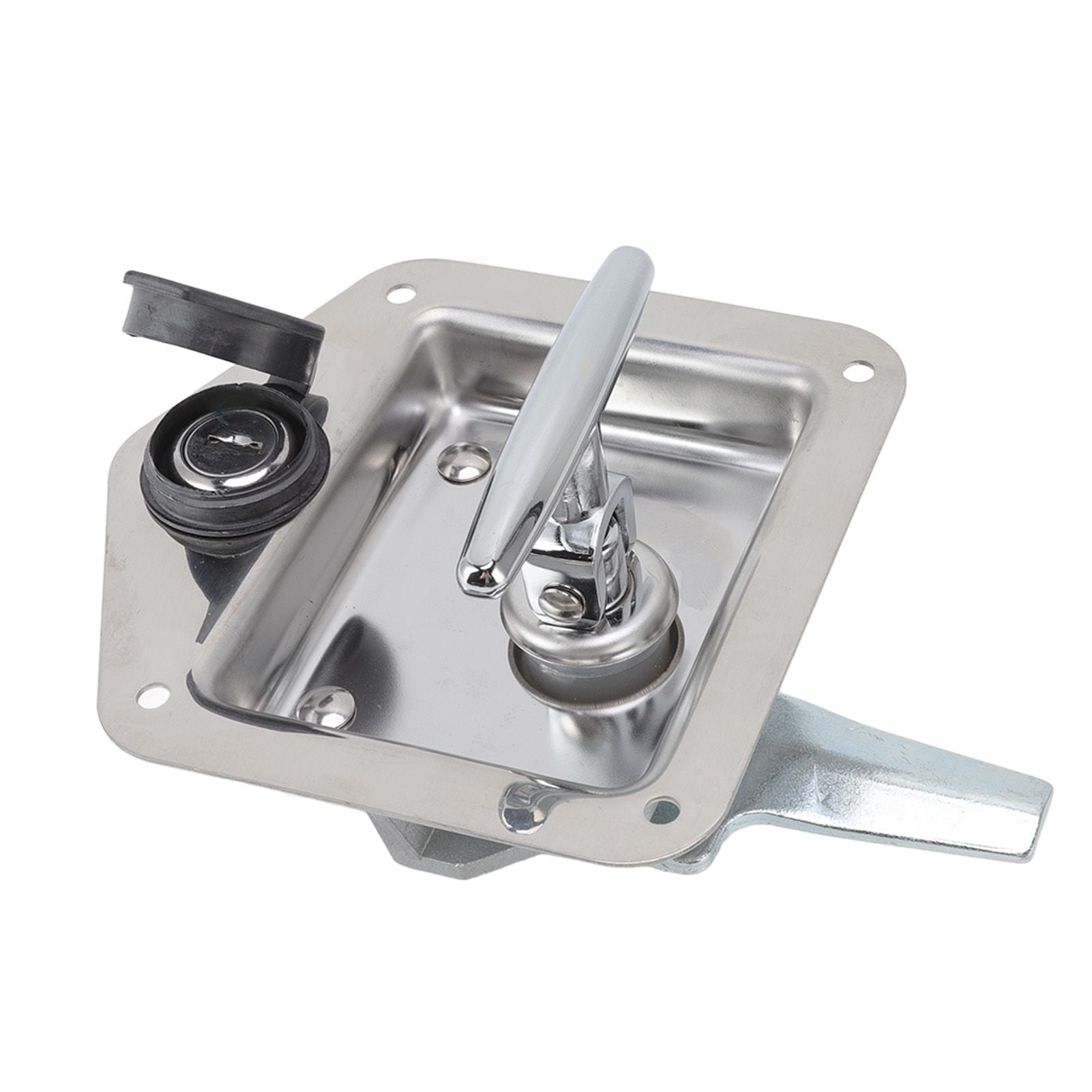 T Handle Latch Stainless Steel Polished Appearance Truck Toolbox Lock Tool Box Latch for Electrical Cabinets Toolboxes