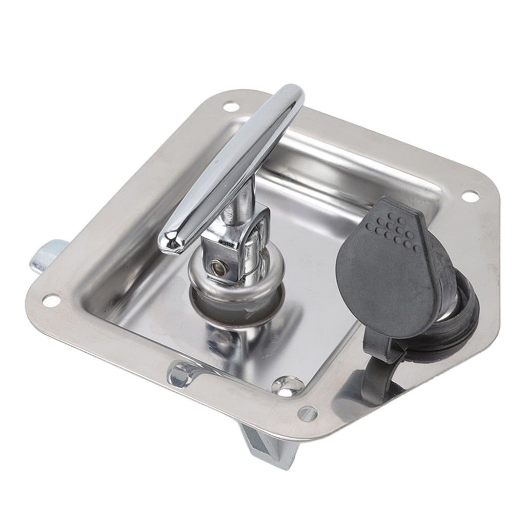 T Handle Latch Stainless Steel Polished Appearance Truck Toolbox Lock Tool Box Latch for Electrical Cabinets Toolboxes