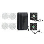 Solar Fan Portable Safe Environment Friendly Dual Exhaust Fan with Solar Panel for Pet House DC 12V