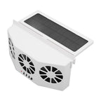 Solar Powered Car Cooler Large Wide Angle 3 Fans Deodorant Energy Saving Car Exhaust Ventilation Fan White