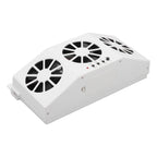 Solar Powered Car Cooler Large Wide Angle 3 Fans Deodorant Energy Saving Car Exhaust Ventilation Fan White