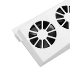 Solar Powered Car Cooler Large Wide Angle 3 Fans Deodorant Energy Saving Car Exhaust Ventilation Fan White