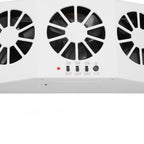 Solar Powered Car Cooler Large Wide Angle 3 Fans Deodorant Energy Saving Car Exhaust Ventilation Fan White