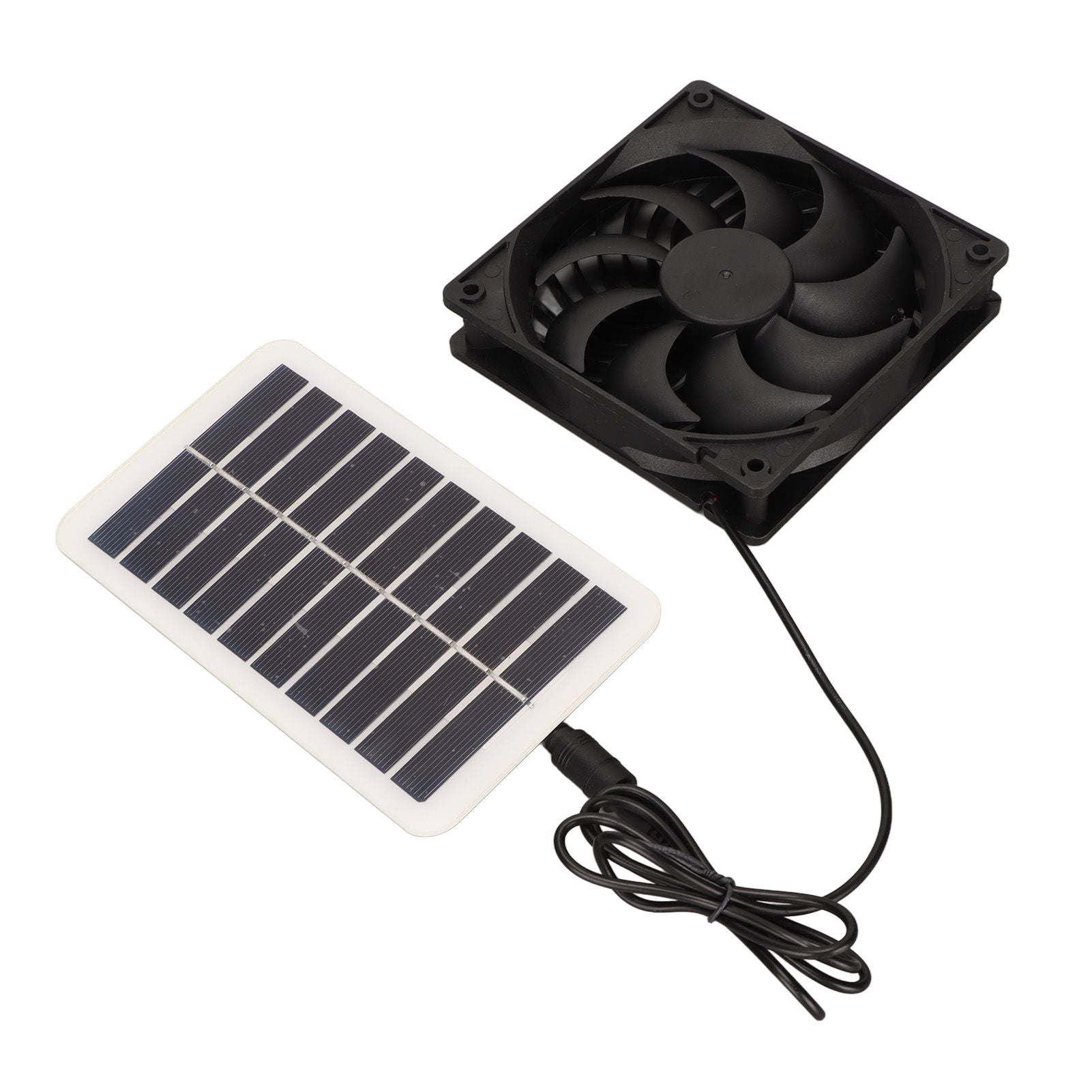 Solar Power Panel Exhaust Fan 15W Energy Saving Odor Removal Portable Solar Powered Air Extractor for Pet Houses RVs