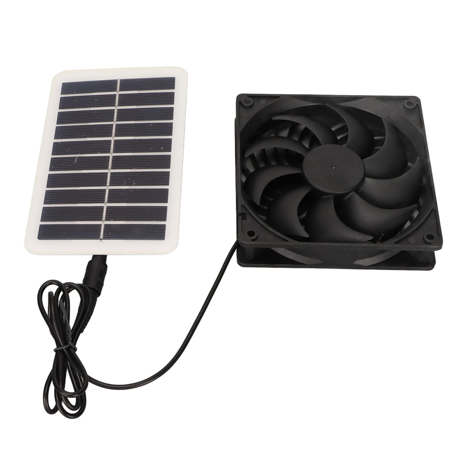 Solar Power Panel Exhaust Fan 15W Energy Saving Odor Removal Portable Solar Powered Air Extractor for Pet Houses RVs