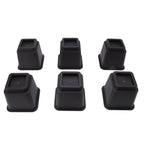 6pcs Bed Risers 5in High Quadrate Trapezoidal Ergonomic Plastic Black Furniture Risers Blocks for Home Office