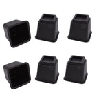 6pcs Bed Risers 5in High Quadrate Trapezoidal Ergonomic Plastic Black Furniture Risers Blocks for Home Office