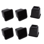 6pcs Bed Risers 5in High Quadrate Trapezoidal Ergonomic Plastic Black Furniture Risers Blocks for Home Office
