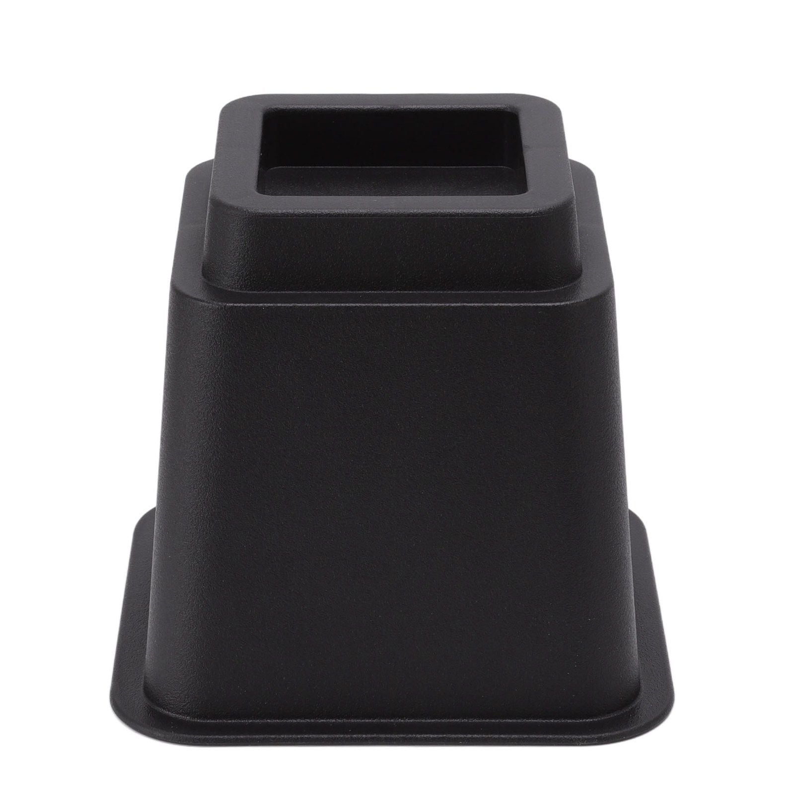 6pcs Bed Risers 5in High Quadrate Trapezoidal Ergonomic Plastic Black Furniture Risers Blocks for Home Office