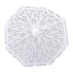 White Lace Parasol Umbrella J Handle Elegant Appearance Bridal Lace Umbrella for Wedding Party Decorations Prom