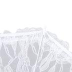 White Lace Parasol Umbrella J Handle Elegant Appearance Bridal Lace Umbrella for Wedding Party Decorations Prom