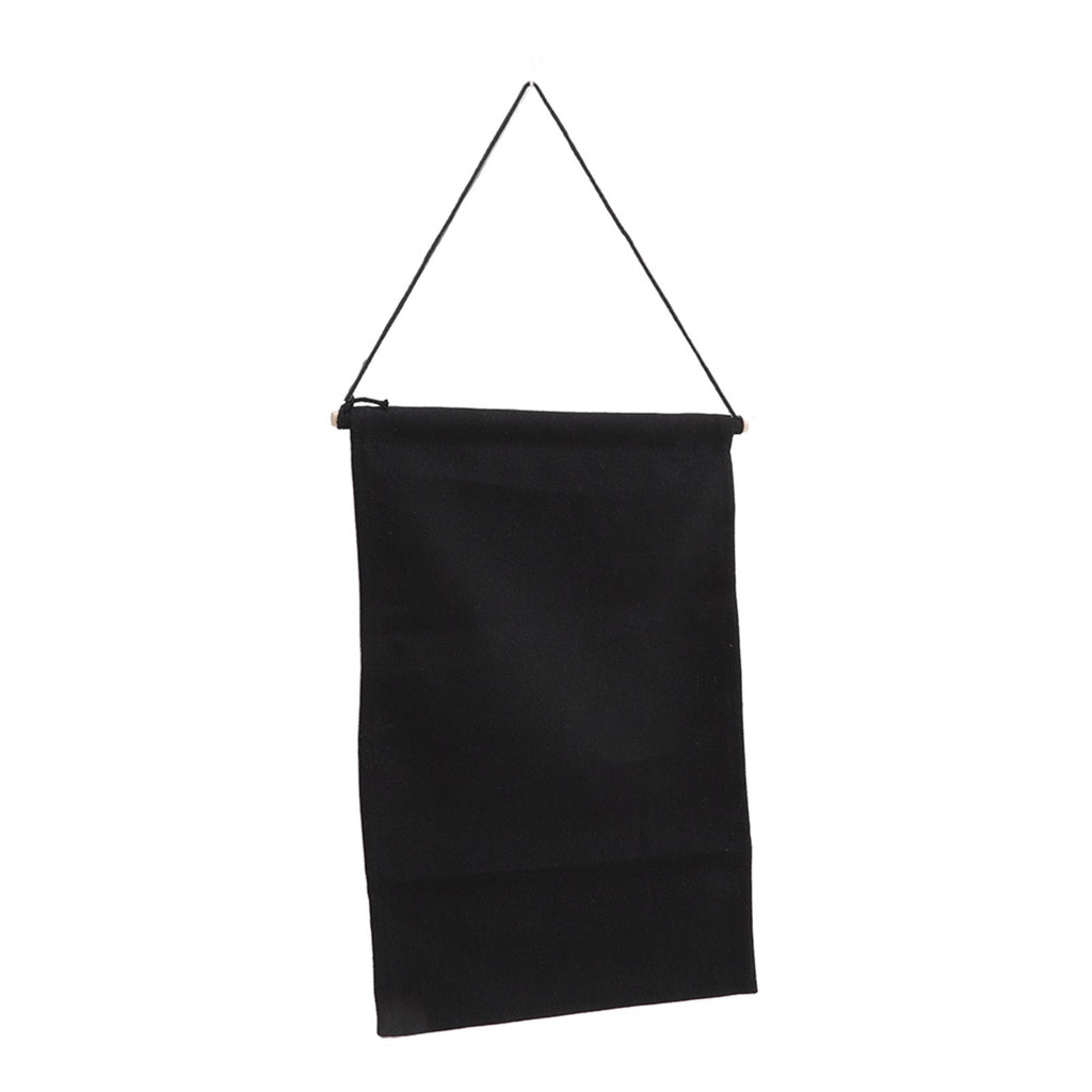 Brooch Storage Hanging Flag Multi Purpose Stylish Classic Pin Collection Organizers Banners for Home Office Dorm Black S 35x22.5cm 25cm(wooden Stick)